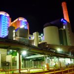 Im Mainova-Heizkraftwerk West erfolgt die Energieerzeugung im Kraft-Wärme-Kopplungsbetrieb.
