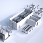 Gleichstromübertragungssystem für die Mittelspannung: Modell einer MVDC-PLUS-Konverterstation.