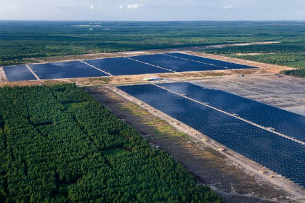 Der Solarpark Lieberose im brandenburgischen Turnow-Preilack wurde von juwi errichtet.