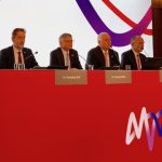 Der MVV-Vorstand auf der diesjährigen Bilanzpressekonferenz in Frankfurt.