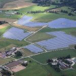 Freiflächensolar-Anlage in Münchberg vor der Erweiterung.