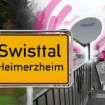 In den vom Hochwasser stark betroffeneren Heimerzheim testen die Deutsche Telekom und Eutelsat derzeit den Einsatz von Satelliten für die Breitband-Versorgung.