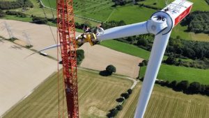 Die erste Anlage des neuen Windturbinen-Topmodells steht in Borchen-Etteln (Nordrhein-Westfalen).
