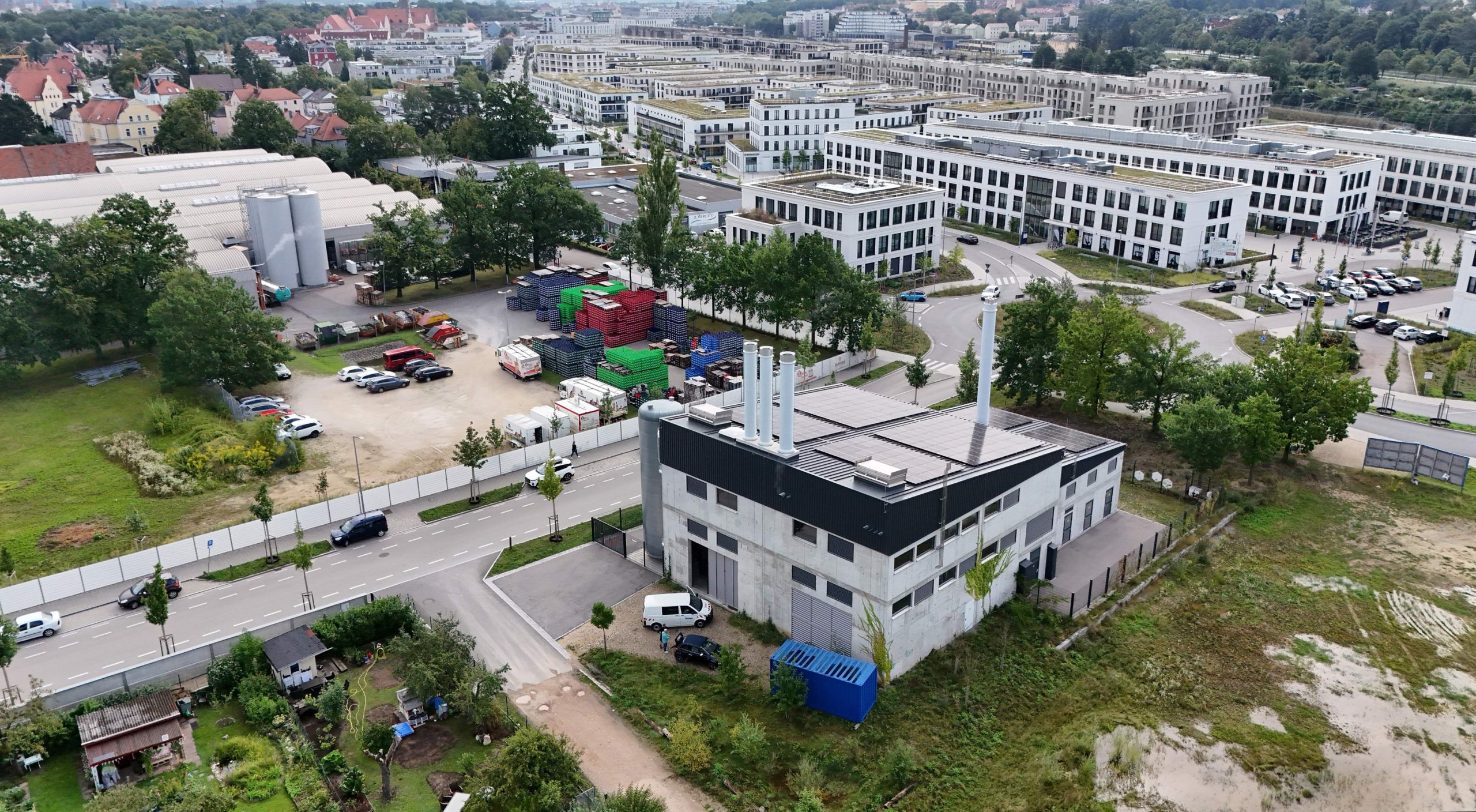 REWAG-Energiezentrale mit Hauptabnehmer Brauerei Bischofshof und Dörnberg-Areal